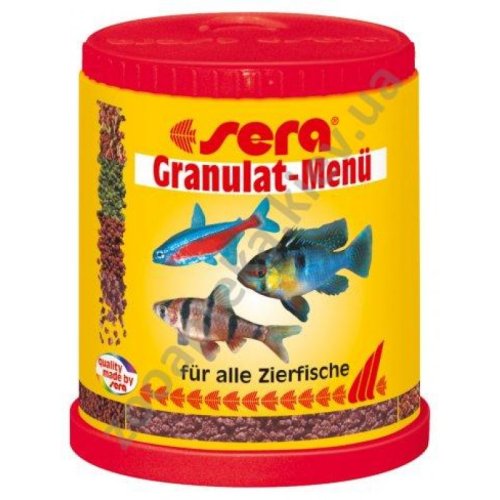 Sera Granulat-Menu - гранульований корм Сірка для акваріумів зі змішаним співтовариством риб 150 мл