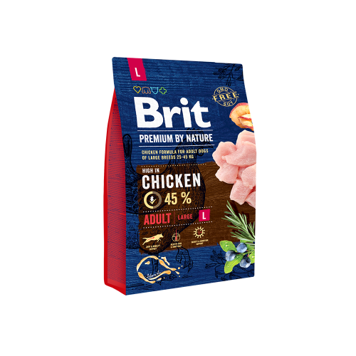 Brit Premium Dog Adult Large Breed - Корм Бріт Преміум для дорослих собак великих порід  3 кг (170825/6444)