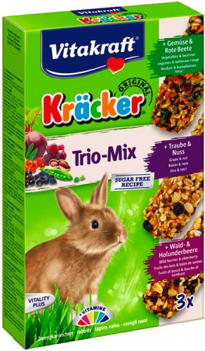 Vitakraft - крекер Витакрафт  для кроликов с овощами орехами и лесными ягодами 3шт (25227)
