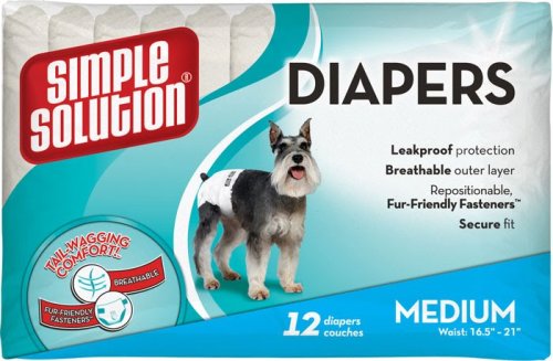 Simple Solution Disposable Diapers Medium - гигиенические подгузники для животных Симпл Солюшн 12 шт (ss10584)