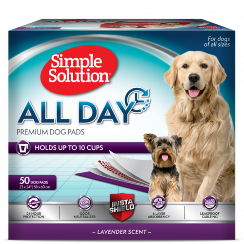 Simple Solution All Day Premium Dog Pads - пеленки Симпл Солюшн с ароматом лаванды 60х58 см 50 шт (ss10242)