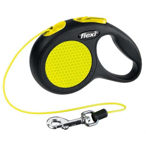 Flexi Neon S - рулетка Флекси Неон S 5 м / 12 кг (трос) черная (20911)