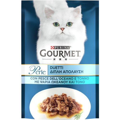 Gourmet Perle - консерви для котів з океанською рибою, тунцем у підливі 85 г 8445291188099