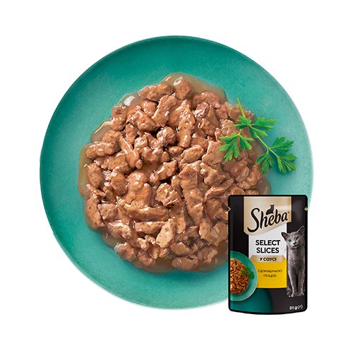 Sheba Select Slices - корм Шеба Селекшн с домашней птицей в соусе 85 г (4770608257293)