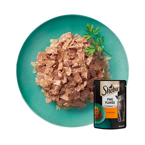 Sheba Fane Flake - корм Шеба для котов с индейкой в желе 85 г (4770608257231)