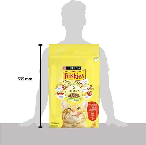 Сухой корм FRISKIES для взрослых котов с говядиной, курицей и овощами 10 кг

