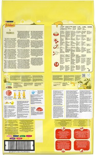 Сухой корм FRISKIES для взрослых котов с говядиной, курицей и овощами 10 кг
