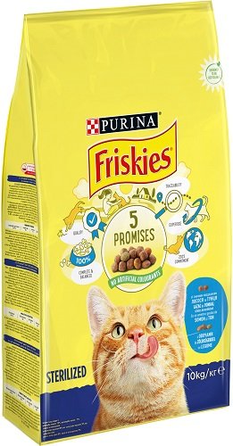 Сухий корм FRISKIES Sterilized для дорослих котів після стерилізації з лососем, тунцем та овочами 10 кг
