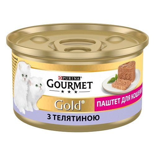 Влажный корм GOURMET Gold для котят паштет с телятиной 85 г