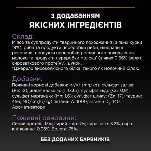 Влажный корм PRO PLAN Baby Kitten Healthy Start для котят после отлучения от матери мусс с курицей 85 г