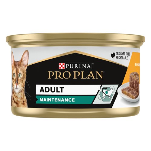 Влажный корм PRO PLAN Adult для взрослых котов кусочки в паштете с курицей 85 г