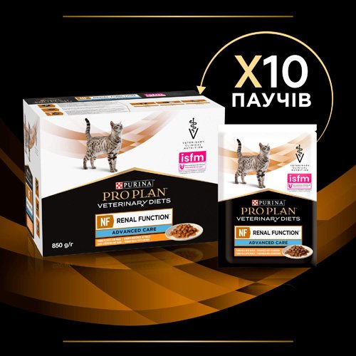 Вологий дієтичний корм PRO PLAN VETERINARY DIETS NF Renal Function Advanced Care для дорослих котів при патології нирок з куркою 85 г