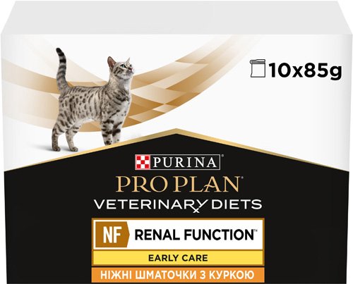Вологий дієтичний корм PRO PLAN VETERINARY DIETS NF Renal Function Early Care для дорослих котів при патології нирок на ранніх стадіях з куркою 85 г
