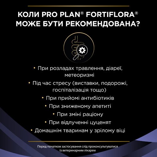 Пробиотик PRO PLAN FortiFlora для взрослых собак и щенков для поддержания нормальной миклофлоры желудочно-кишечного тракта 30х1 г