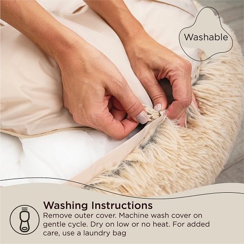 М'яке місце для собак Бест Френдс бежева елегантність 91х91 см