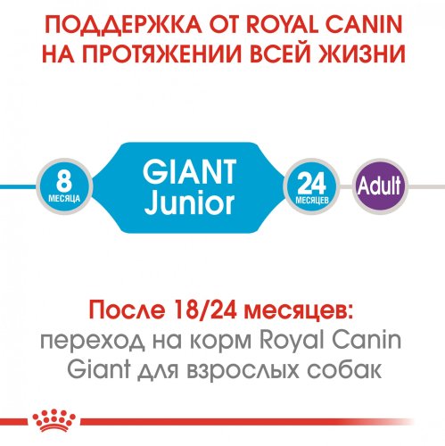 Royal Canin Giant Puppy - корм Роял Канін для щенят гігантів від 2 до 8 місяців 15 кг (3030150)